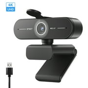 EMEET C60E 4K Webcam for PC, Webcam for Laptop, Computer Camera, Ultra HD, Fast AutoFocus, Dual AI Noise-Canceling Mics, Auto Light Correction, 73° FOV, Plug & Play with Privacy Cover