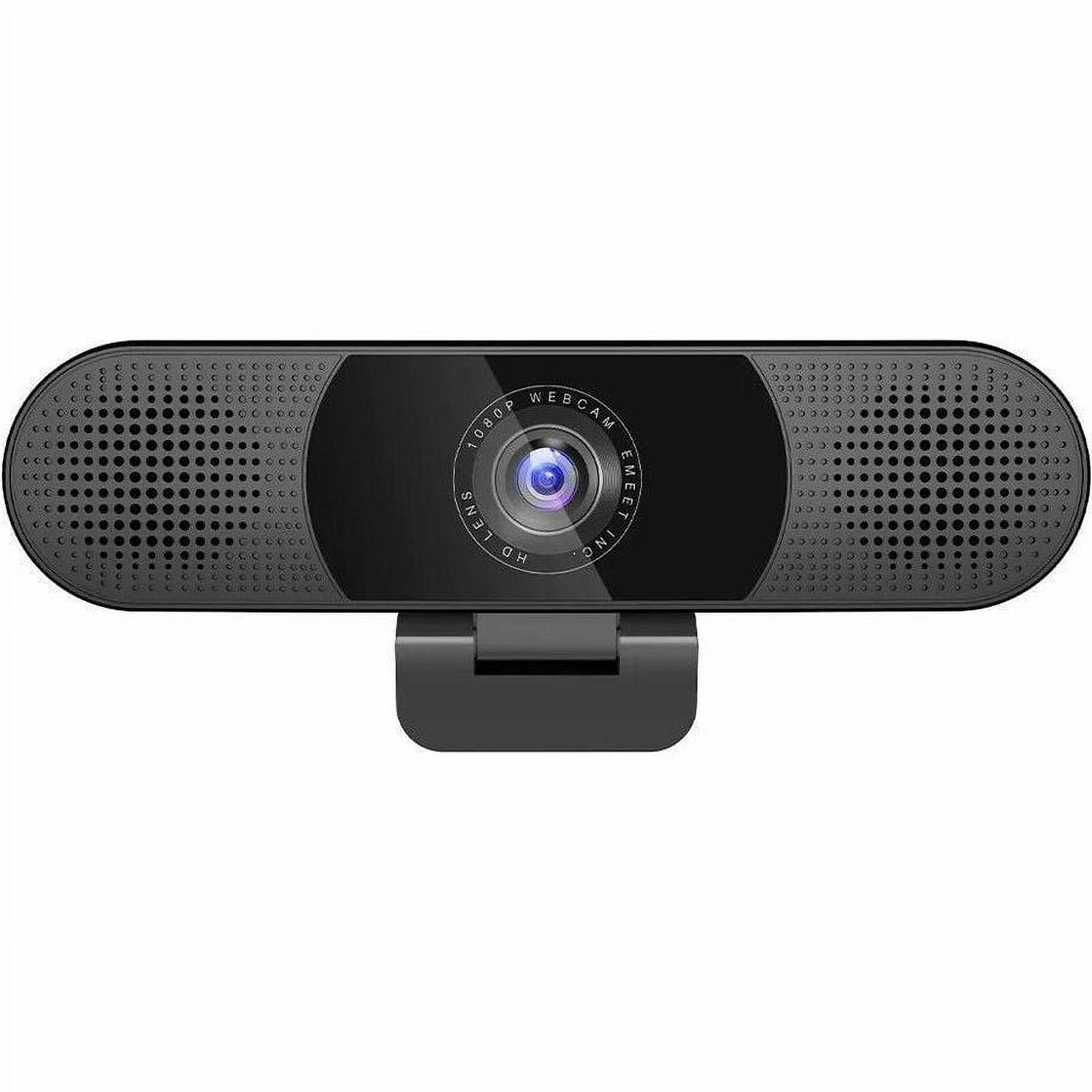 EMEET C980 Pro 4K - Plug & Play 3-in-1 Webcam with 4K lens, Four Noise Reduction Mics, Two 1W Speakers, and Magnetic Privacy Cover. 60°-98° adjustable Field of View with Auto Low L