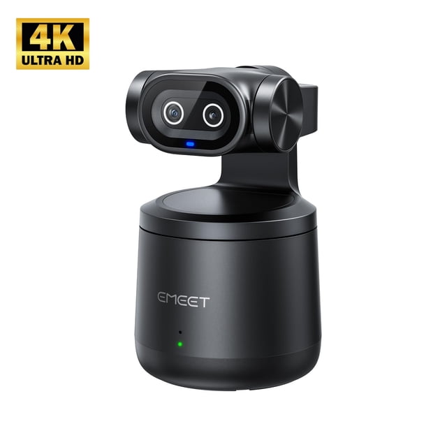 EMEET PIXY Wireless 4K Streaming Webcam with Microphone, Dual-Lens AI ...