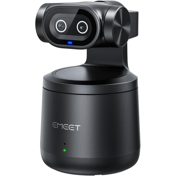 EMEET PIXY Wireless 4K Streaming Webcam with Microphone, Dual-Lens AI Tracking PTZ, HDR, Gesture Control, 48kHz Mic, Multi-Camera Live, Plug and Play, for YouTube/Twitch/Facebook