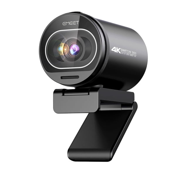 EMEET S600 4K Webcam for Streaming - Sony 1/2.55'' Sensor, PDAF Autofocus, 1080P@60FPS, 2 Noise Reduction Mics, Built-in Privacy Cover, 73 FOV, Streaming Camera for Live Commerce/Gaming/Beauty