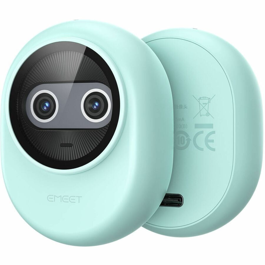 EMEET Piko (Green), Dual-lens Webcam with one 4K Image Collection Lens and one AI Assist Lens, Boosting color accuracy, face recognition