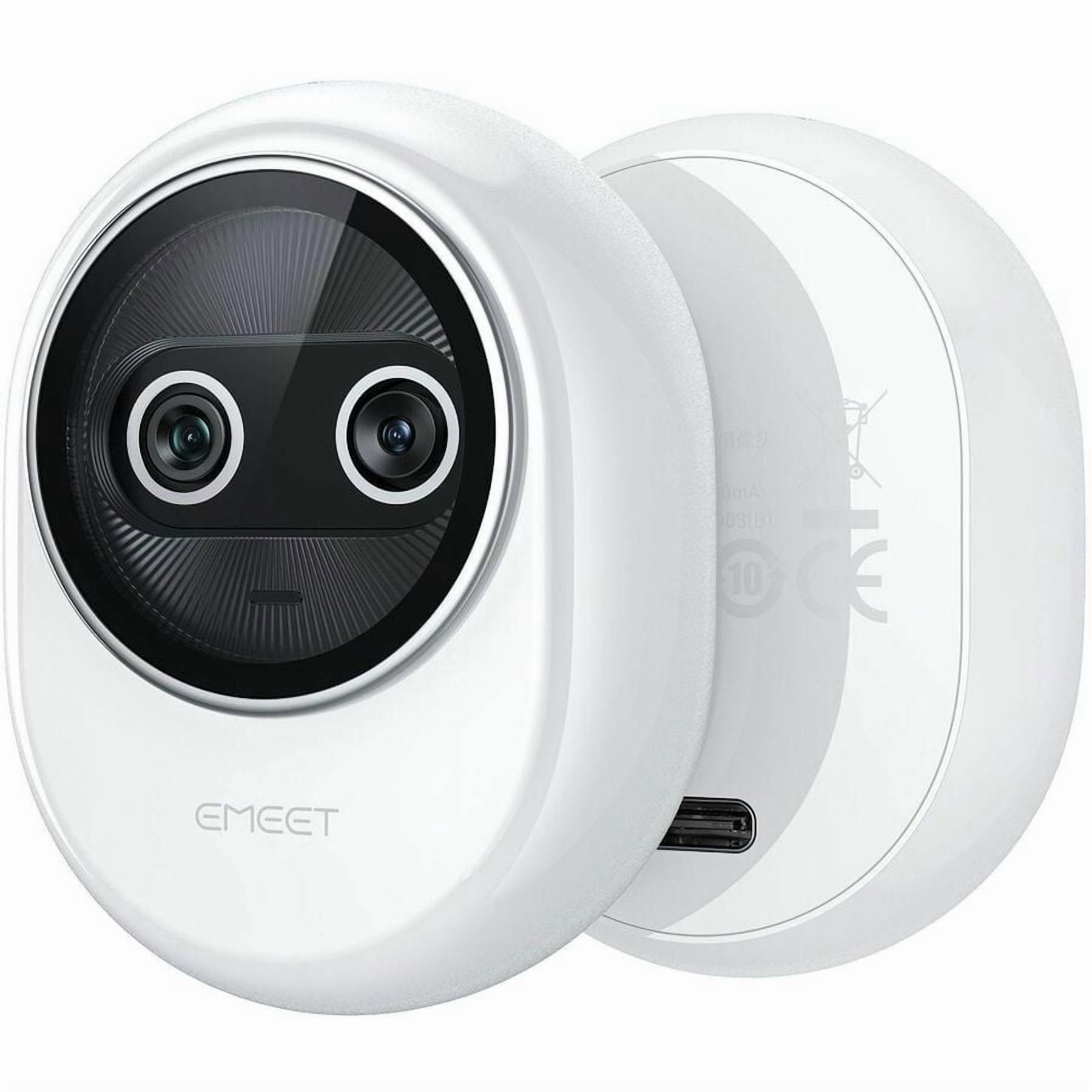 EMEET Piko+ (White), Dual-lens Webcam with one 4K 1/2.55˘