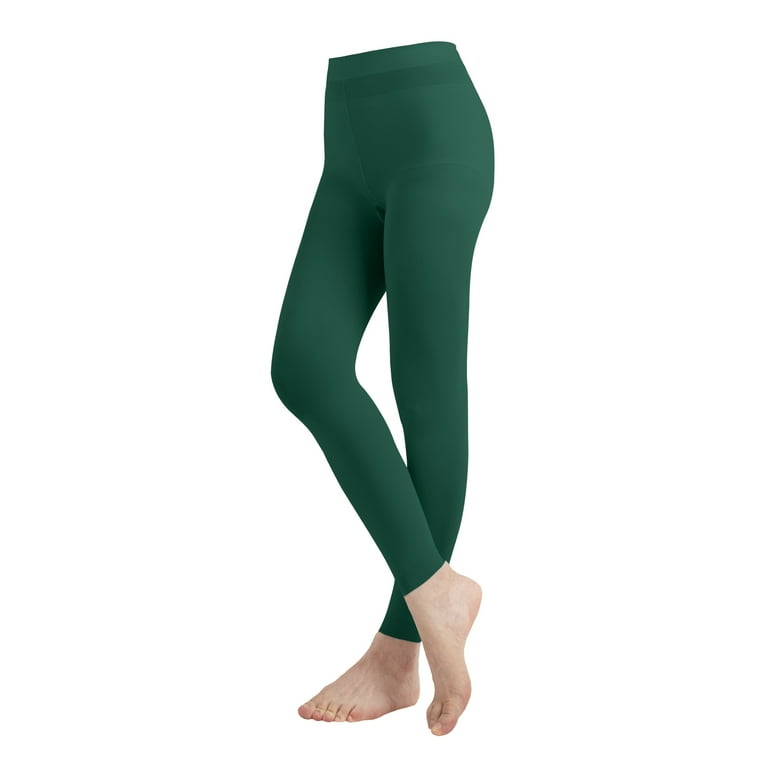 EMEM Apparel Girls Kids Childerns Solid Colored Dance Ballet Custume Microfiber Opaque Footless Tights Leggings Stocking Hunter Green 12 14 Walmart