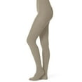 thumbnail image 1 of EMEM Apparel Girls' Kids Children's Junior's Flat Knit Cotton Sweater Winter School Uniform Opaque Footed Tights Hosiery Stockings Sand 10-12, 1 of 5