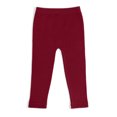 thumbnail image 1 of EMEM Apparel Leggings Unisex Boys Girls Baby Toddler Medium Weight Seamless Cotton Full Ankle Length Footless Tights Pants Cranberry 18-24 Months, 1 of 5