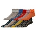 thumbnail image 1 of EMEM Apparel Women's Ladies Lace Anklet Ankle Quarter Socks Stockings with Ruffle Assorted 12-Pack 9-11, 1 of 5