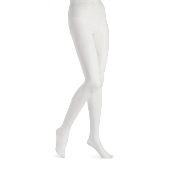 EMEM Apparel Women's Ladies Plus Size Queen Opaque Footed Tights Fashion Hosiery Stockings White 3X