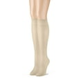 thumbnail image 1 of EMEM Apparel Women's Ladies Plus Size Queen Ultra Soft Mild Compression Microfiber Knee High Stockings Hosiery 2-Pack Taupe 3X, 1 of 5