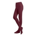 thumbnail image 1 of EMEM Apparel Women's Ladies Solid Colored Opaque Dance Ballet Costume Microfiber Footed Tights Stockings Fashion Burgundy E, 1 of 5