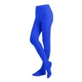 thumbnail image 1 of EMEM Apparel Women's Ladies Solid Colored Opaque Dance Ballet Costume Microfiber Footed Tights Stockings Fashion Royal Blue D, 1 of 5