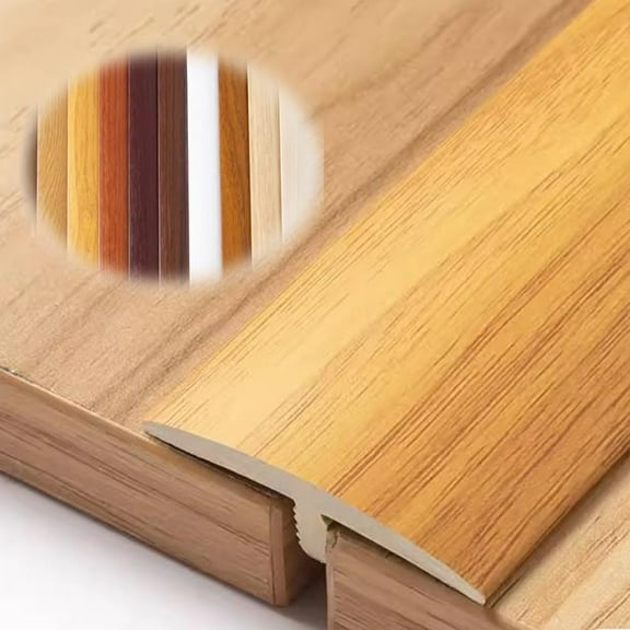 EMENAR T Molding Floor Strips for Door Edge/Uneven Surfaces, 36" Flooring Accessory Cover Strip for Joining Gaps, Smooth, Lightweight, Easy to Install (Color: Red Oak)