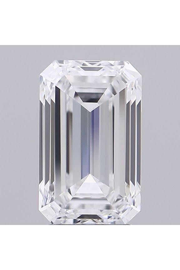 EMERALD Shape 3.02 Ct D Color VVS2 Clarity CVD Lab Grown Diamond - Free Shipping