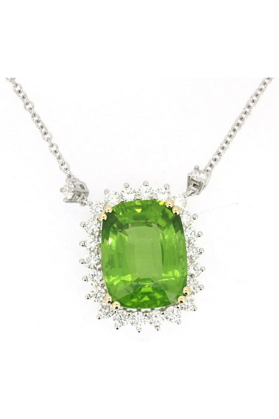 EMERALD WEDDING NECKLACE, Big Green Oval shape Emerald Diamond Drop Necklace With 10kt Gold Over Sterling Silver, Wedding Annivesary Gifts