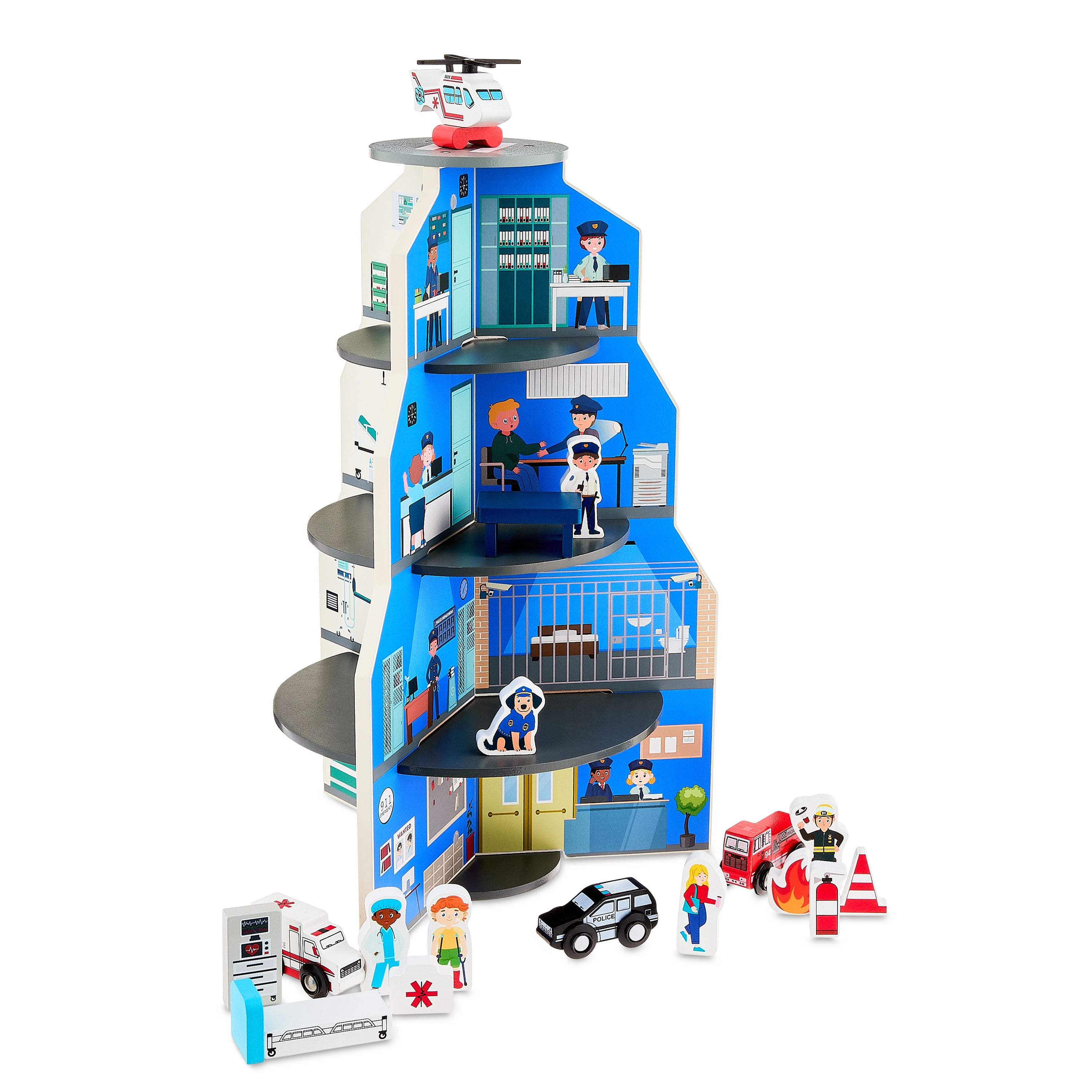 Spark.Create.Imagine. Emergency Wooden Play Set, 18 Pieces