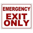 thumbnail image 1 of EMERGENCY EXIT ONLY SIGN ( ALUMINIUM 10x12 -Rust Free ), 1 of 3