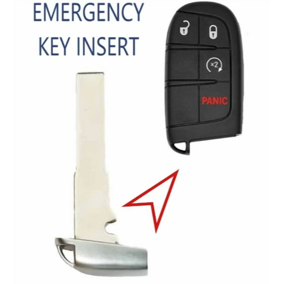 EMERGENCY KEY FOR Jeep Compass Renegade 2015 - 2024 w/Key Ring Hole SIP22