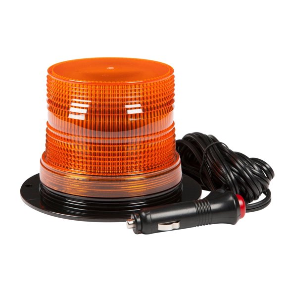 EMERGENCY LIGHTING AMBER LED BEACON S.A.E. CLASS III 12V LOW LENS MAGNET