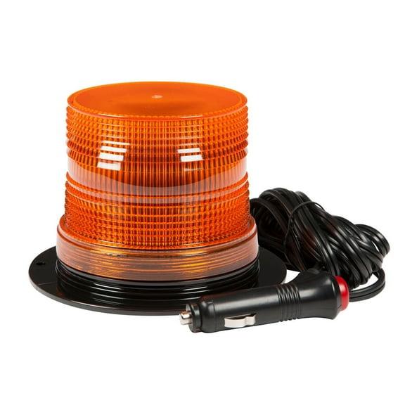 EMERGENCY LIGHTING AMBER LED BEACON S.A.E. CLASS III 12V LOW LENS MAGNET
