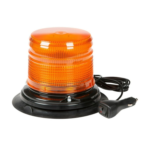 Grote Emergency LTG Amber LED Beacon Light SAE Class II 12V Vacuum Magnet Mount Amber Medium Profile (1 Unit)