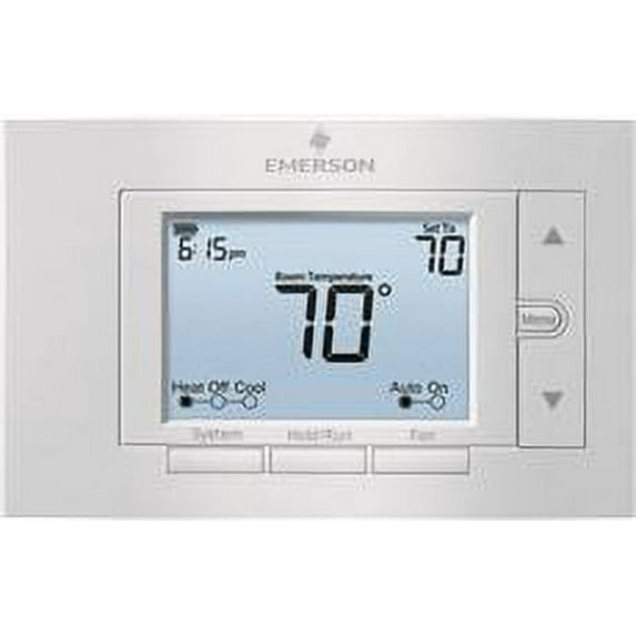 EMERSON??? 80 SERIES??? UNIVERSAL PROGRAMMABLE THERMOSTAT, 5 IN. DISPLAY, 2 HEAT / 2 COOL