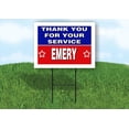 thumbnail image 1 of EMERY THANK YOU SERVICE 18 in x 24 in Yard Sign Road Sign with Stand, 1 of 4