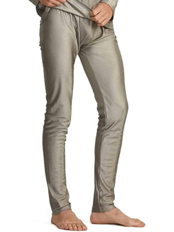 EMF Anti-radiation Clothes, Men Electromagnetic Radiation Protective Silver Fiber pants EMF Shielding Close-Fitting Household Casual Wear,pants