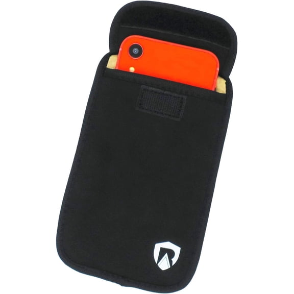 EMF Blocking Cell Phone Sleeve - EMF Blocking Pouch That Fits Most Standard Smartphones - Updated Version (Black, Large)