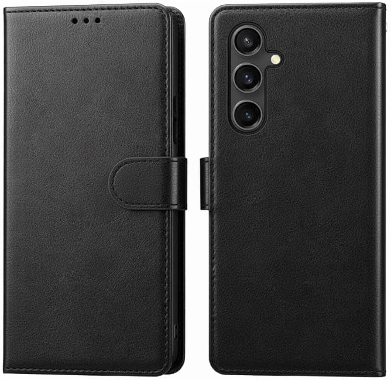 RadEnergy EMF Blocking Genuine Leather Wallet Phone Case with Card Holder for Samsung Galaxy, Anti Radiation EMF Protection, Radiation Blocker Cell Phone Wallet Case (Black, for Galaxy A16 5G)