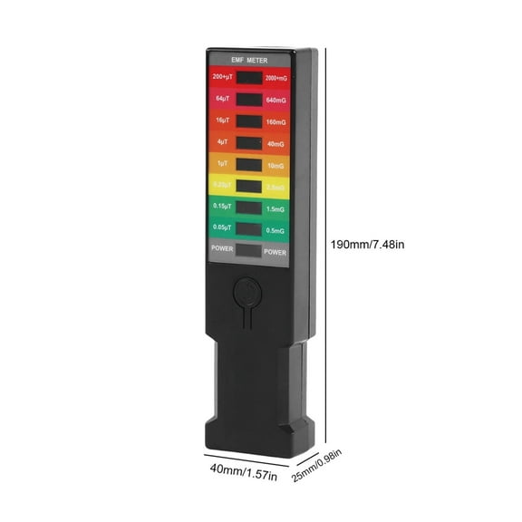 EMF Gauss Meter 8 LED Radiation Dosimeter High Precision Portable EMF Magnetic Field Monitor Handheld Magnetic-Field Monitor ,Multi-Function & User-Friendly