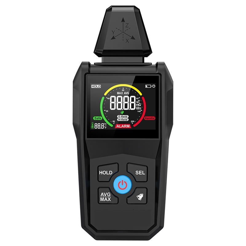 EMF Meter Digital Color Screen Household Electromagnetic Field EMF ...