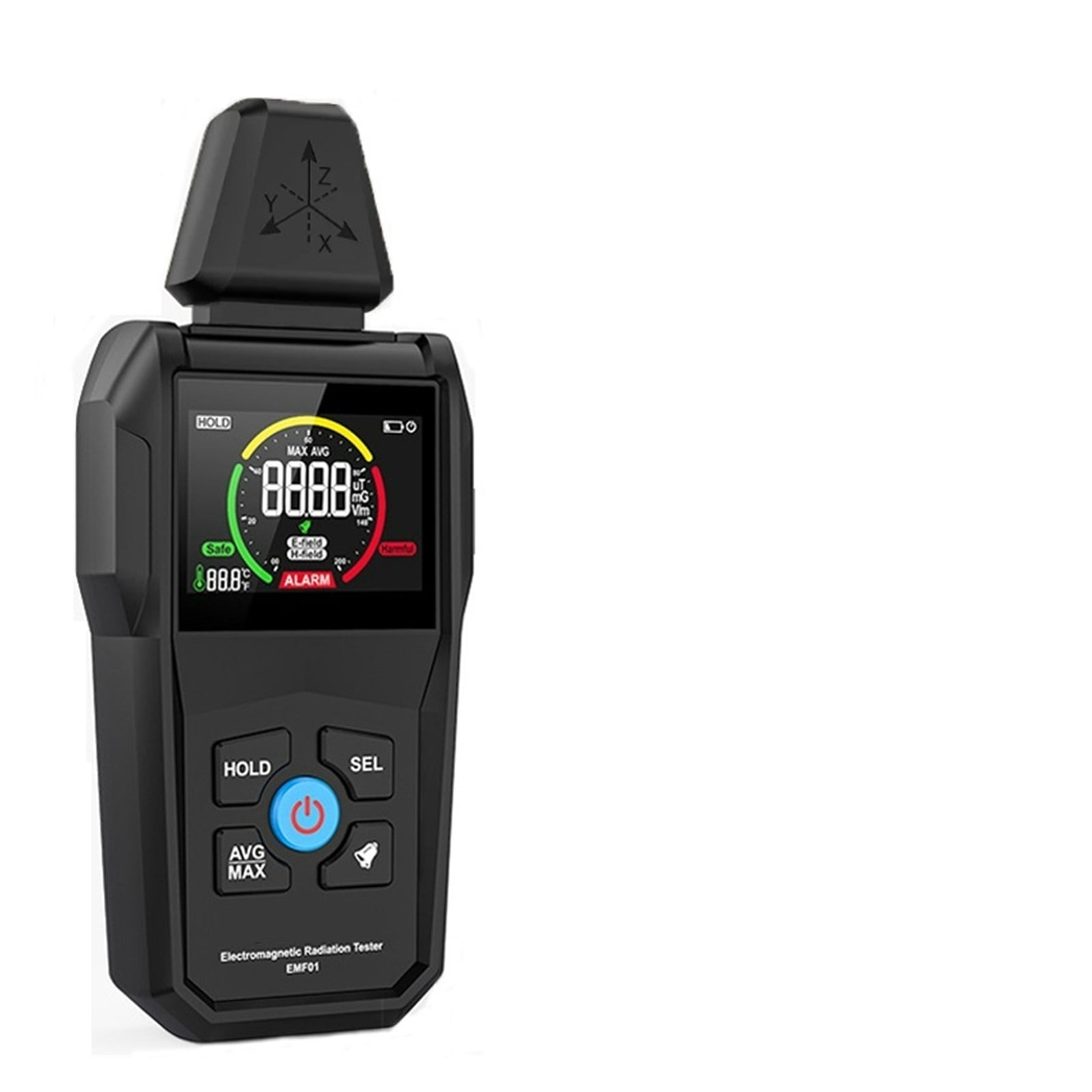 EMF Meter Digital Color Screen Household Electromagnetic Field EMF ...