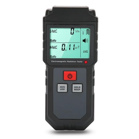 EMF Meter, Digital Electromagnetic Field Radiation Detector with LCD Backlight Sound-Light Alarm