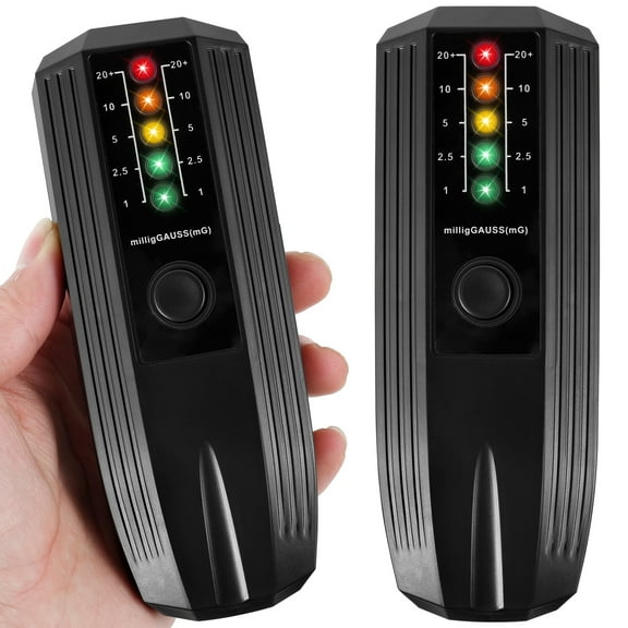EMF Meter,EMF Reader, 2Pcs High Accuracy Electromagnetic Field Radiation Detector Battery Powered Electric EMF Detector Ghost Hunting Paranormal Equipment Tester for Industrial Construction