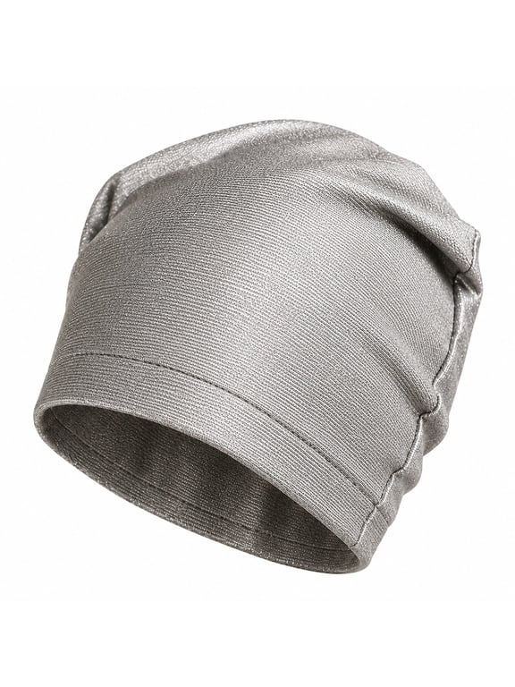 EMF Protection Beanies Cap,Unisex Faraday Hat,Microwave Blocking EMF Hat Silver