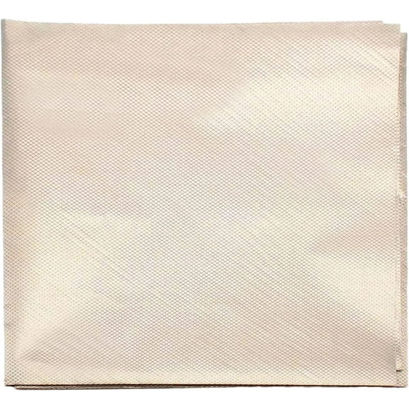 EMF Protection Fabric Faraday Fabric Rhombus Pattern EMI RF & RFID Shielding Nickel Copper Fabric Antique White 100x145~153x0.1cm