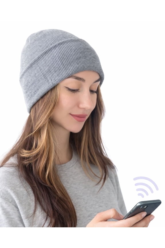 EMF Protection Knitted Hat/Beanies Made with Silver Fiber Fabric - Faraday Headwear - Unisex Adults