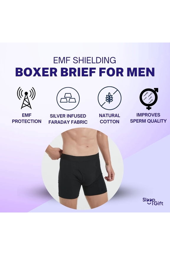 EMF Signals Protection Brief Boxer - Developed for Shielding Your Fertility from Harmful Wireless Frequencies