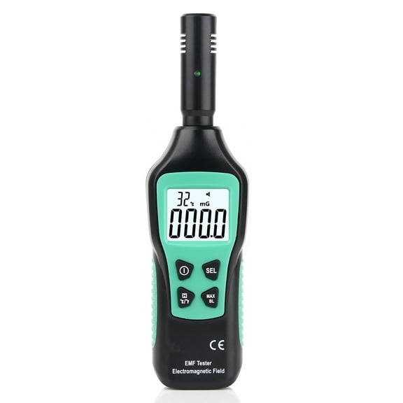EMF Tester with LCD Display Electric Field, Magnetic Field, Temperature Alarm and Data Hold