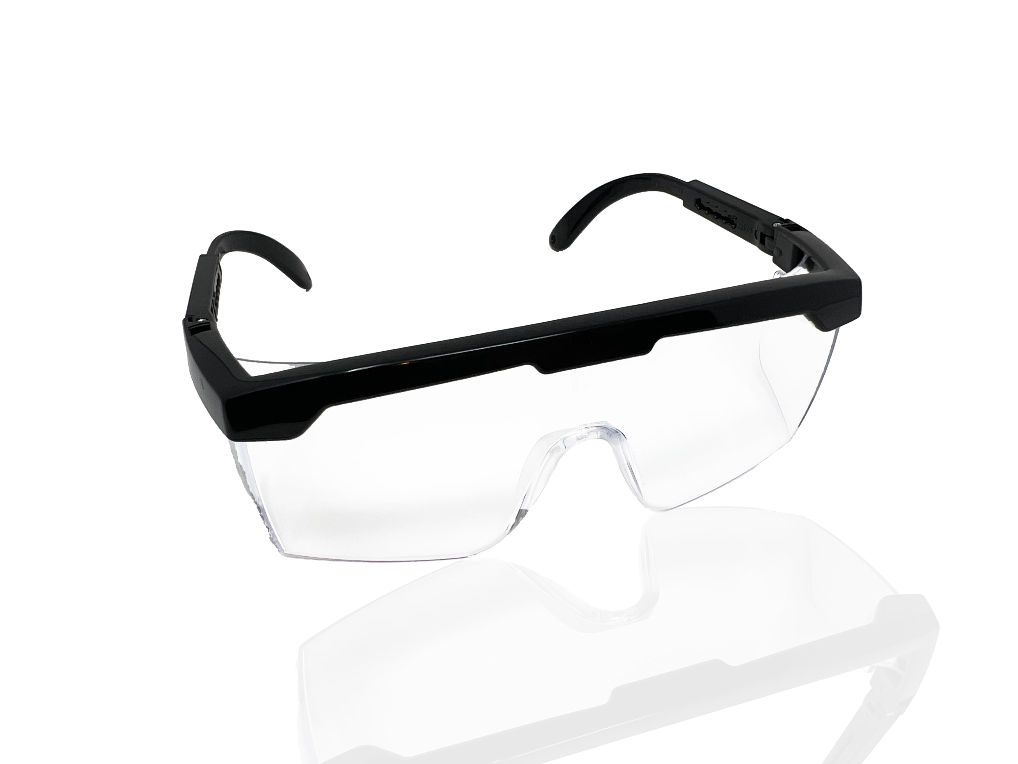 EMI # 411 10 PACK - 10 BLACK Full Frame Adjustable Eyewear Safety Glasses