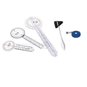 EMI EGM-650 5 Piece Physical Therapy Set - Goniometer 12 inch, 8 inch, 6 inch, Taylor Hammer, Tape Measure C40
