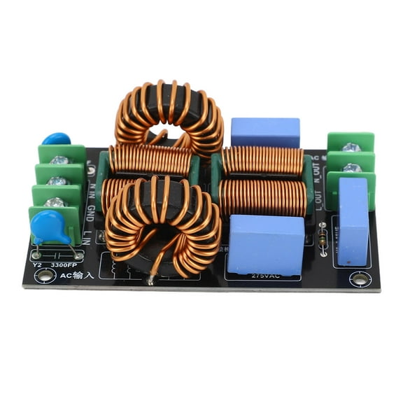 EMI Filter, Single Phase Excellent Noise Filtering 3 Stage Power Supply Filter Board 20A AC 110V-250V  For Amplifier