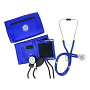 EMI ROYAL BLUE Sprague Rappaport Stethoscope and Aneroid Sphygmomanometer Blood Pressure Set Kit - #330