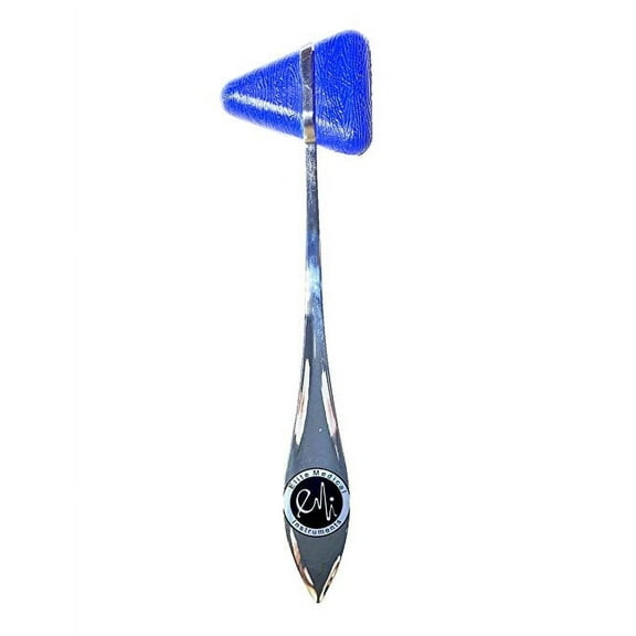 EMI Taylor Percussion Reflex Hammer 7.5" Neurological Medical Exam Tool for Doctors, Nurses, EMTs, Students Chrome Handle with Triangular Rubber Head Durable Diagnostic Reflex Testing Hammer