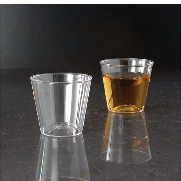 EMI Yoshi Clear Ware Shot Glass Clear, Plastic, 1 oz., 2500/Case