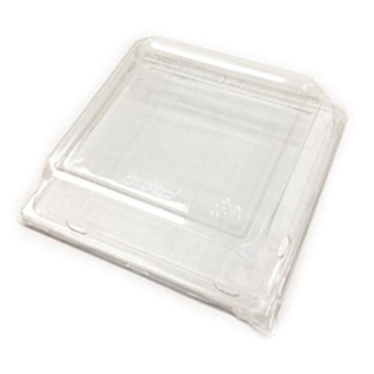 EMI Yoshi EMI-SP6LLP 6.5 in. Square Dessert Plate Low Dome Pet Lid, Clear