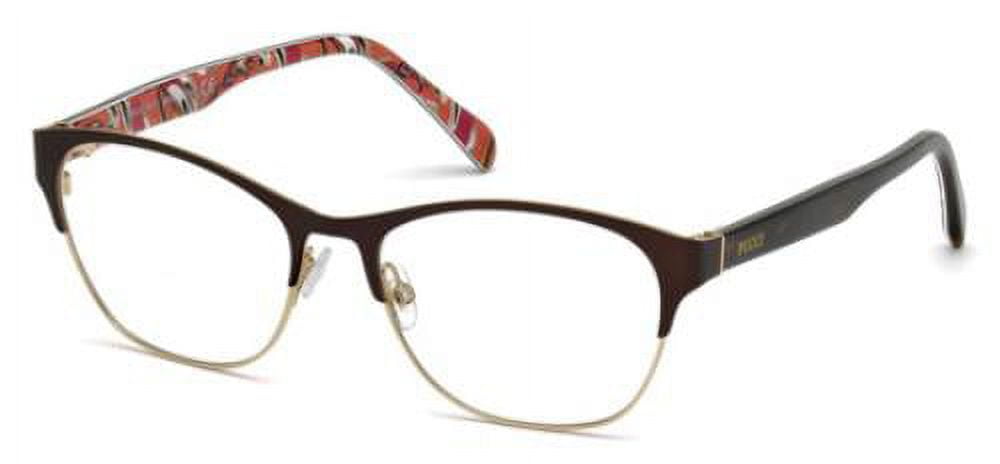EMILIO PUCCI Eyeglasses EP5029 048 Shiny Dark Brown 53MM