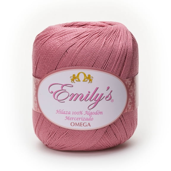 EMILYS [150grs] by Omega - Fine 100% Mercerized Cotton Thread for Crochet and Knitting - Color: 07 - Rose Wood 36