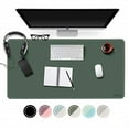 thumbnail image 1 of EMINTA Office Desk Pad Mouse Mat, 2019 Sewing Ultra Thin Waterproof Desk Blotter Protector, Extended PU Leather Desk Writing Mat for Office/Home (Dark Green/Gray, 31.5" x 15.7"), 1 of 9