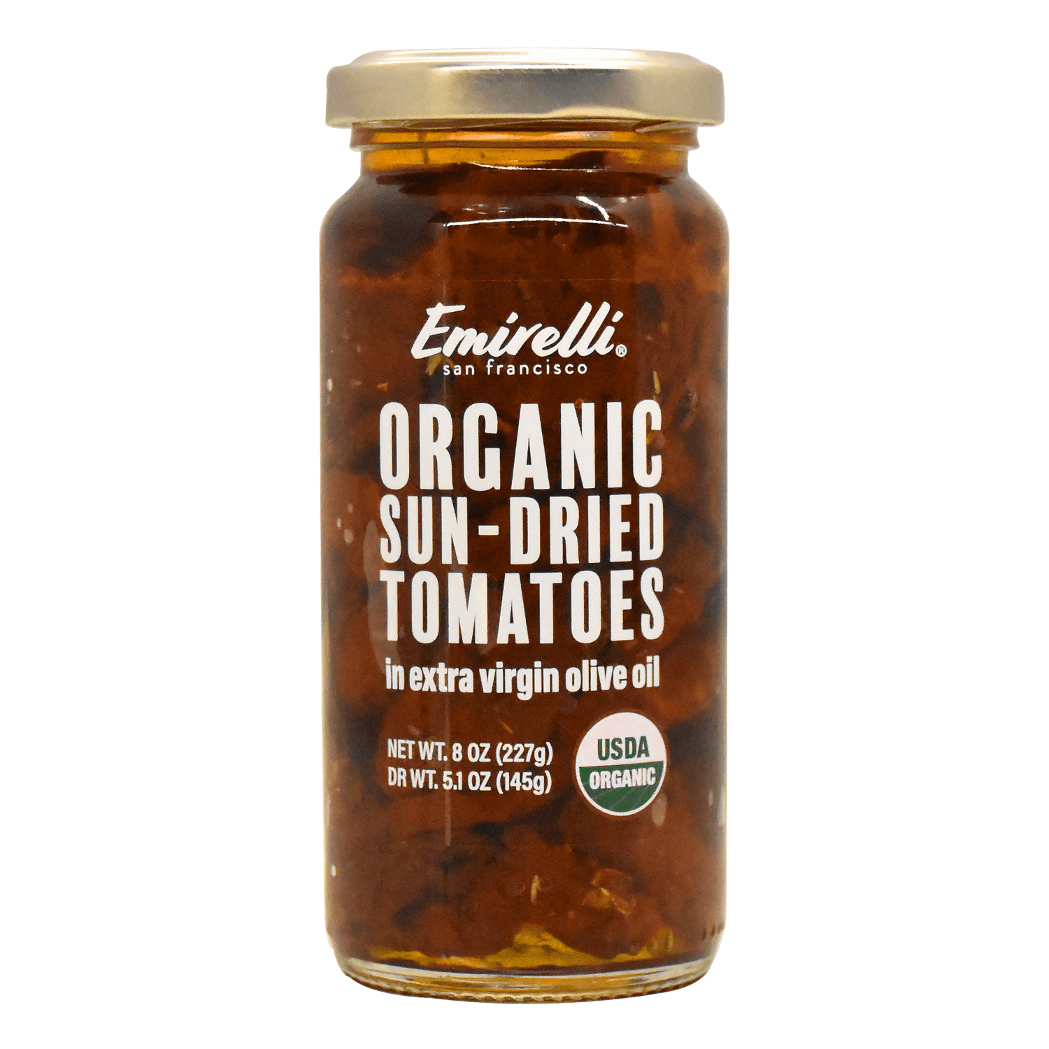 EMIRELLI ORGANIC SunDried Tomatoe Halves in Olive Oil ,Unsulfured